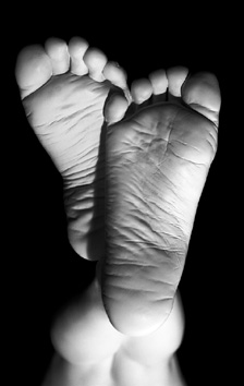 Cast feet as a sculpture piece